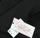 Crystal Doll Juniors Puff-Sleeve Rhinestone Dress CIZ12525 Black XL