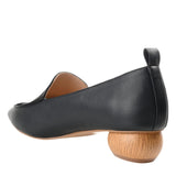 Journee Collection Womens Maggs Faux Wood Block Heel Loafers MAGGS Black 7.5M