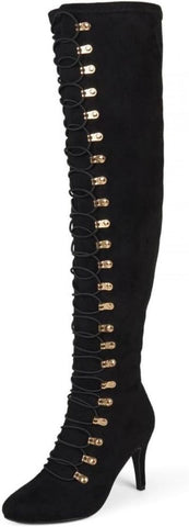 Journee Collection Womens Vintage Almond Toe Over-the-knee Boots Black 7M-WC