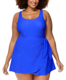 Raisins Curve Calabria Swim Dress One Piece P840087 Blue 20W