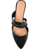Journee Collection Women's Olivea Slides OLIVEA-SLIDE Black 8M