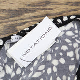 Notations Womens Petite Elbow Cuffed Sleeve Hardware Top PITU3312