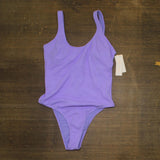 Salt + Cove Juniors Classic Tank One-Piece Swimsuit 807144 Iris Blue Purple L