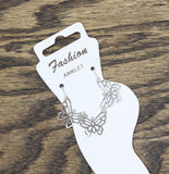 Fashion Delicate Triple Butterfly Pendant Anklet Silver Gray 8" + 1.5"