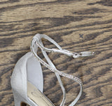 Jessica Simpson Jaeya Strappy Dress Sandal Heel Stiletto Platinum Gray 8.5M