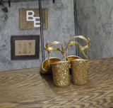 On 34th Womens Dotti Captoe Pumps Glitter Patent 10018689900 Gold / Black 8.5M