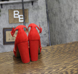 Sun + Stone Womens Reeta Block-Heel Platform Sandals Red 5M