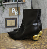 A New Day Jaz Ball Heel Stretch Ankle Boots with Memory Foam Insole Black 10M