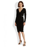 Lauren Ralph Lauren Womens Matte Jersey Surplice Dress 253792266002