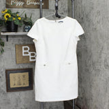 Tommy Hilfiger Womens Textured Lined Sheath Dress 166b72e2d59cb5 White 14