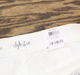 Style & Co Womens High Rise Cropped Jeans White 12