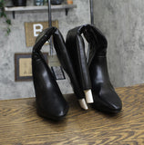 Universal Thread Womens Kendra Wide Calf Kitten Heel Tall Boots Black 6.5M-WC