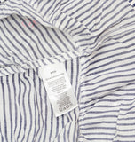 Cuddl Duds Womens Printed Short-Sleeve Sleep Tunic Gown Navy Stripe Multi S