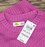 Epic Threads Girls Cable Knit Pullover Sweater 100192572GK Pink Orchid XS (5-6)