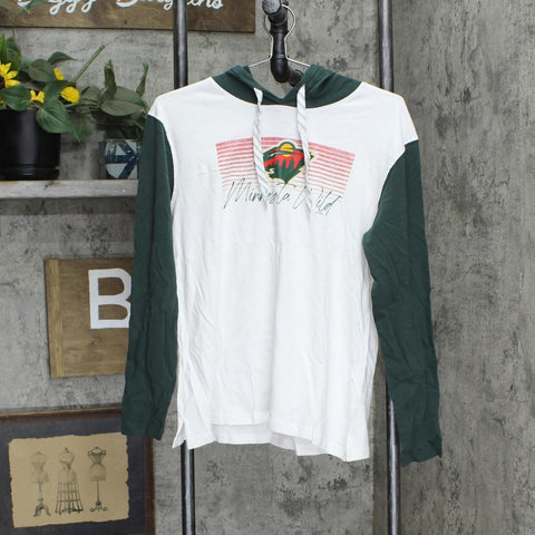 NHL Minnesota Wild Women's Long Sleeve Hooded T-Shirt 196365681630