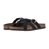White Mountain Womens Harrington Footbed Sandal Strappy Black / Nubuk 9M