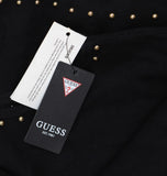 Guess Womens Sleeveless Studded Bodycon Veronika Sweater Dress Jet Black XL
