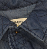 Alfred Dunner Denim Quilted Snap Front Midweight Jacket Blue 1X