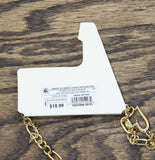 A New Day Chain Multi Lock Bow Cherry Charm Heart Necklace Gold Multi 16" + 3"