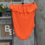 Kate Spade New York Ruffle Underwire One Piece Swimsuit S8C324 Orange XL