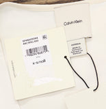 Calvin Klein Womens Sleeveless V-Neck Blouse Top 44C191G Tofu Off White XS
