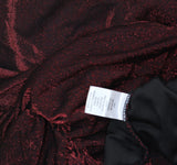 Emerald Sundae Strap Glitter-Knit Cowlneck Mini Bodycon Dress Black / Red M