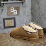 Bearpaw Slip-On Wool Lined Water-Repellent Suede Slippers Hickory Brown 5