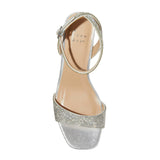 A New Day Shannon Block Heel Sandals 89469406 Silver Gray 6.5M