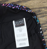 Island Escape Womens Printed Racerback Underwire Tankini Top Swim Black Multi 8