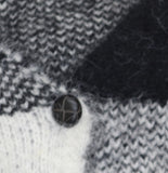 Woolrich X TGT Check Relaxed Button-Down V-Neck Cardigan Sweater Black / White M