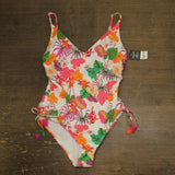 Bar III Womens Bermuda Babe One-Piece Swimsuit MBBU25204 White Multi XL