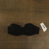 DKNY Womens Textured Molded Balconette Bikini Top Swim DIMTS470 Black L