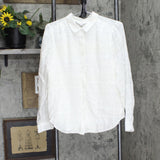 LC Lauren Conrad Womens Lined Button Up Textured Dress Shirt White M