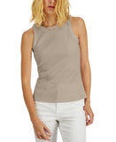 INC International Concepts Womens Knit Ribbed Crewneck Top Twister Twine Brown L