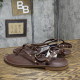 Universal Thread Womens Nikki Studded Thong Sandals 89998544 Brown 9.5M