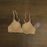 Auden Womens Luxe Stretch Comfort Wire Demi Bra 94266749 Pearl Tan Brown 36A