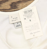A New Day Womens Woven Satin Scoop Neck Shell Tank Top Cream Off White S