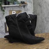 A New Day Womens Justice Boots Faux Suede 94568877 Black 7.5M-WC