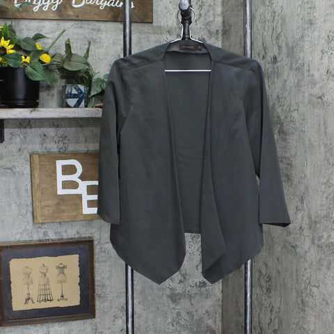 The Limited Womens Open Front Woven Jacket 166a85d225aefe Gray L