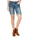 American Rag Womens Denim Rolled Bermuda Shorts 2617134 Blue 1