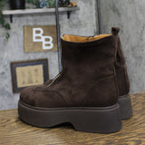 Wild Fable Womens Honor Boots Combat Platform Faux Suede 94568509 Dark Brown 9M