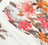 City Chic Hi-Low Sleeveless Pleated Tunic Top Ivory Floral Crush White 18W