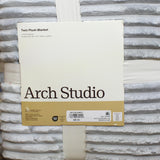 Arch Studio Modern Ribbed Plush Blanket 100211915TW Silver Gray Twin