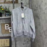 Universal Thread Womens Leisure Studio Velour Hoodie Sweatshirt 92090310 Gray XL