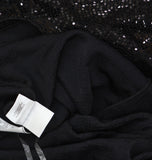 Kasper Womens Shine Sequin Ruffle Sleeve Top Blouse 10915717 Black S