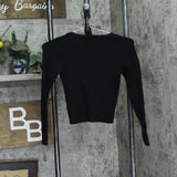 Art Class Girls Ribbed Cardigan Sweater 91367686 Black M