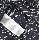 Calvin Klein Womens Patterned Satin Button Up Belted Dress Inkwell Blue Multi XS