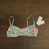 Raisins Juniors Vibras Floral-Print Underwire Bikini Top Swim White Multi S