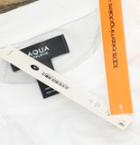 Aqua Athletic Womens Haley Crop Boxy Tee T-Shirt BL-T05-CTT White M