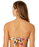 Anne Cole Womens Liz Twisted Bandeau Bikini Top 25MT10113 Multi Blue XS